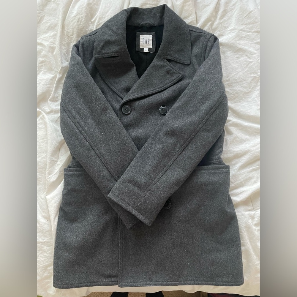 Men's Gap Extra Small Grey Peacoat